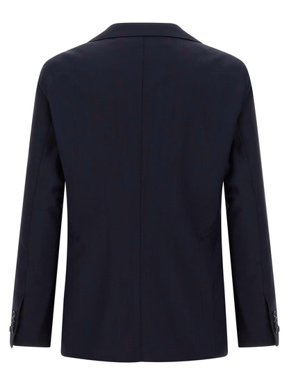 Blue Virgin Wool Two-Piece Suit