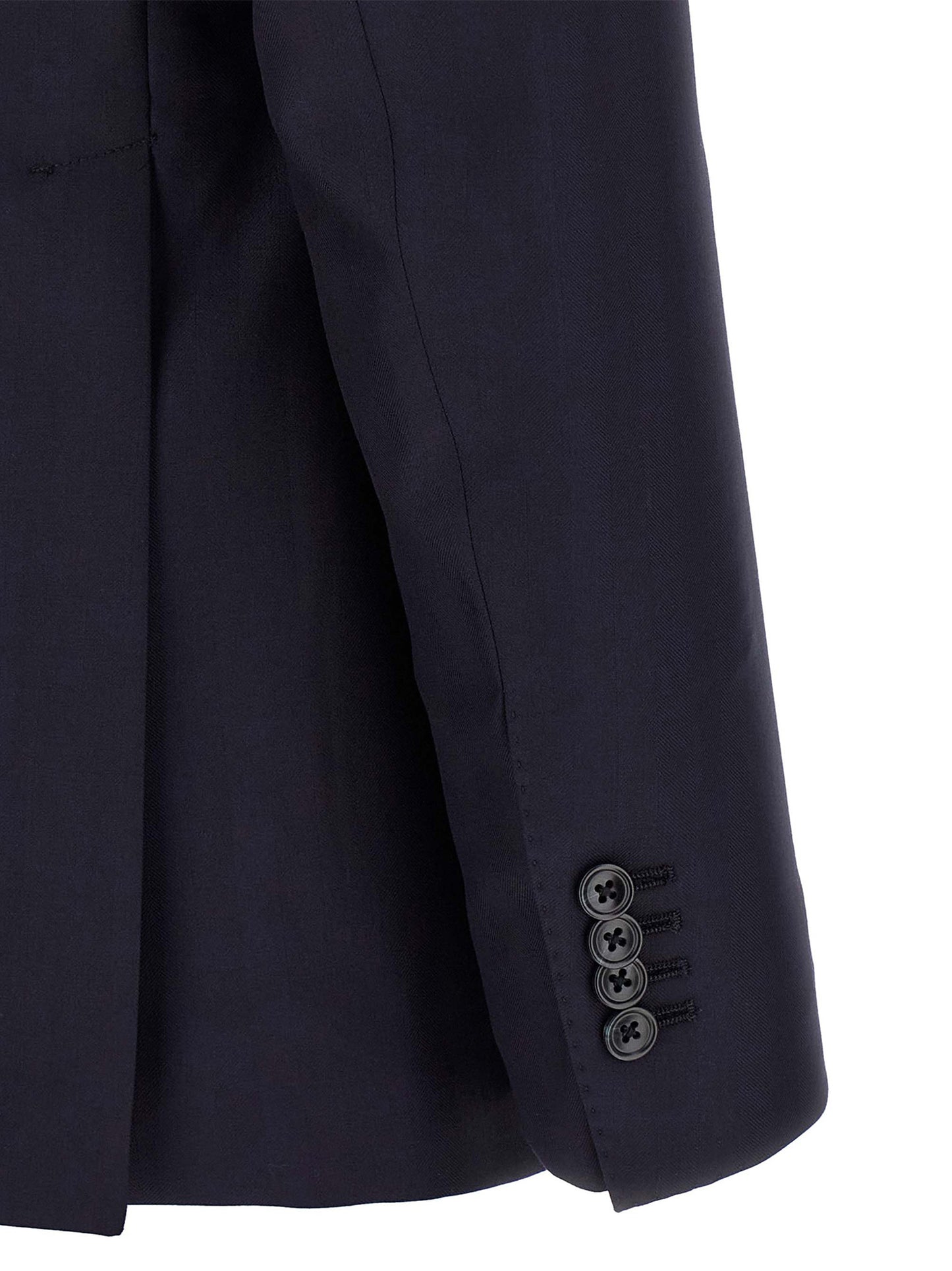 Blue Virgin Wool Two-Piece Suit