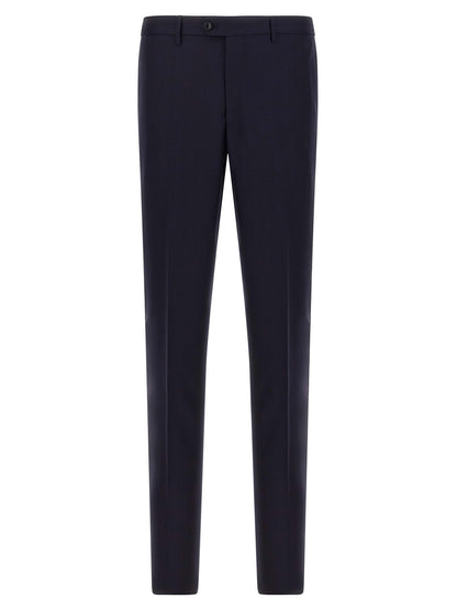 Blue Virgin Wool Two-Piece Suit