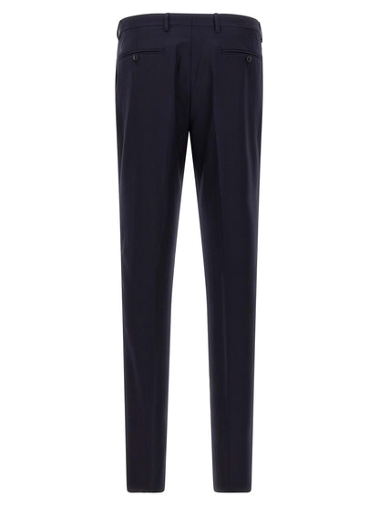 Blue Virgin Wool Two-Piece Suit