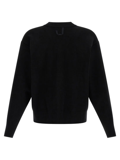 Black Merino Wool Cardigan