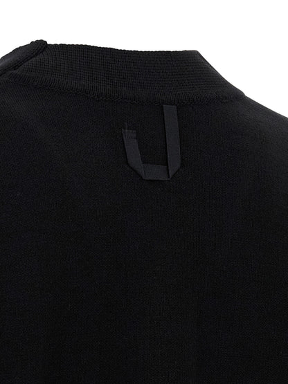 Black Merino Wool Cardigan