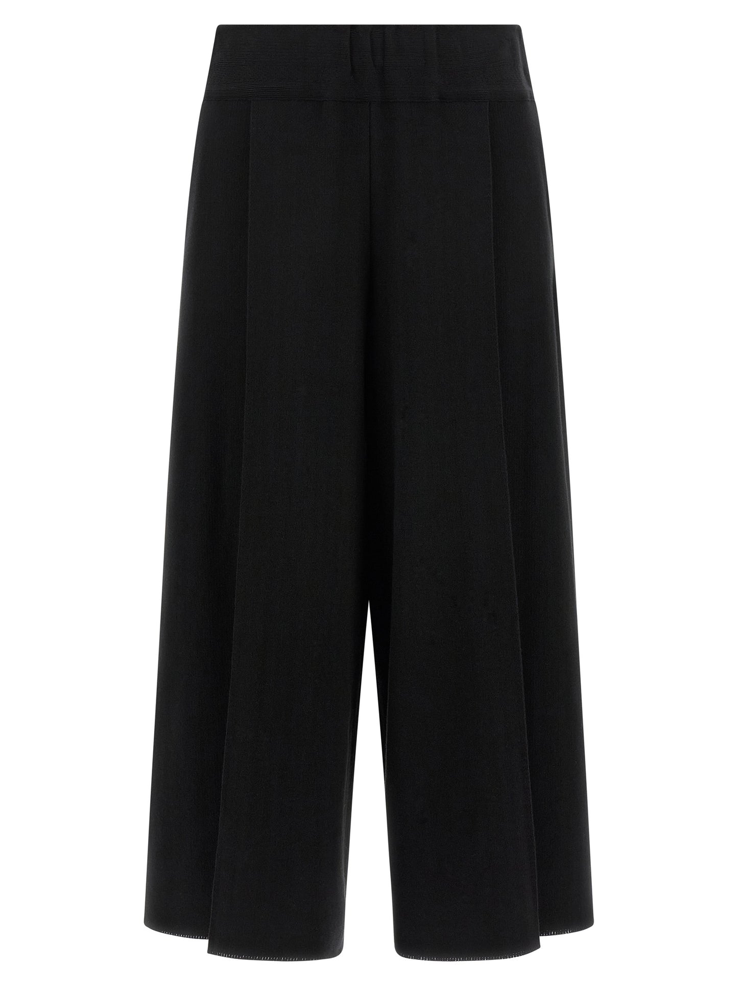 Black Cotton Casual Pants
