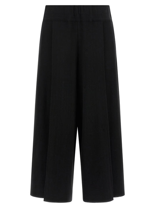 Black Cotton Casual Pants