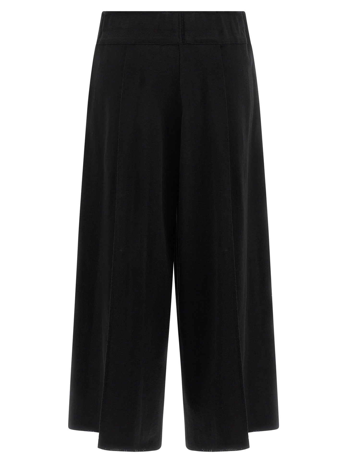 Black Cotton Casual Pants
