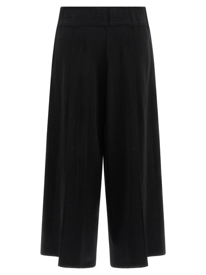 Black Cotton Casual Pants