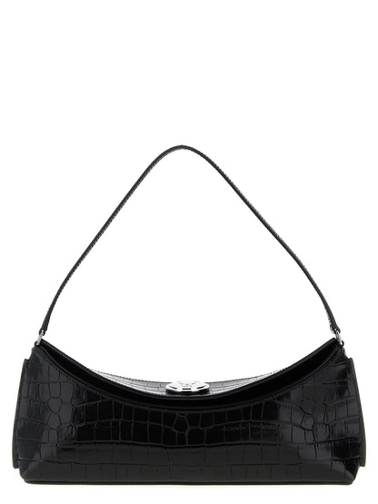 Black Calfskin Shoulder Bag