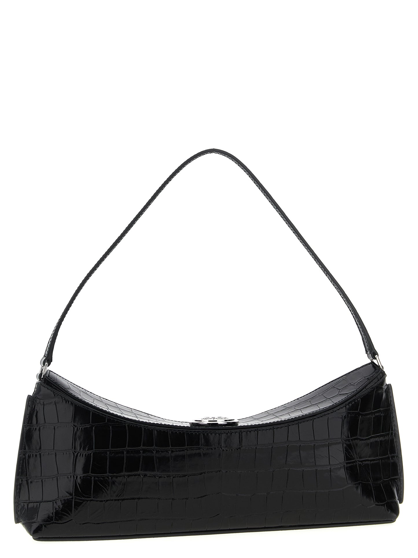Black Calfskin Shoulder Bag