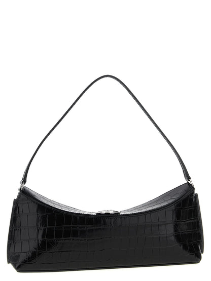 Black Calfskin Shoulder Bag