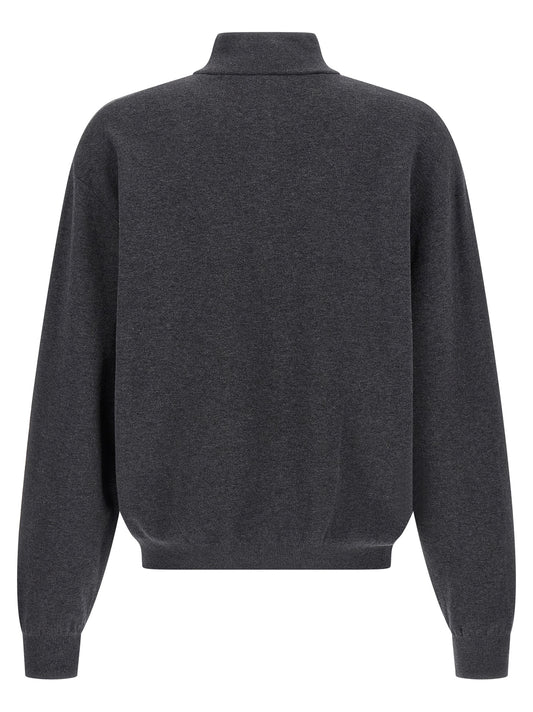 Gray Cotton Cardigan