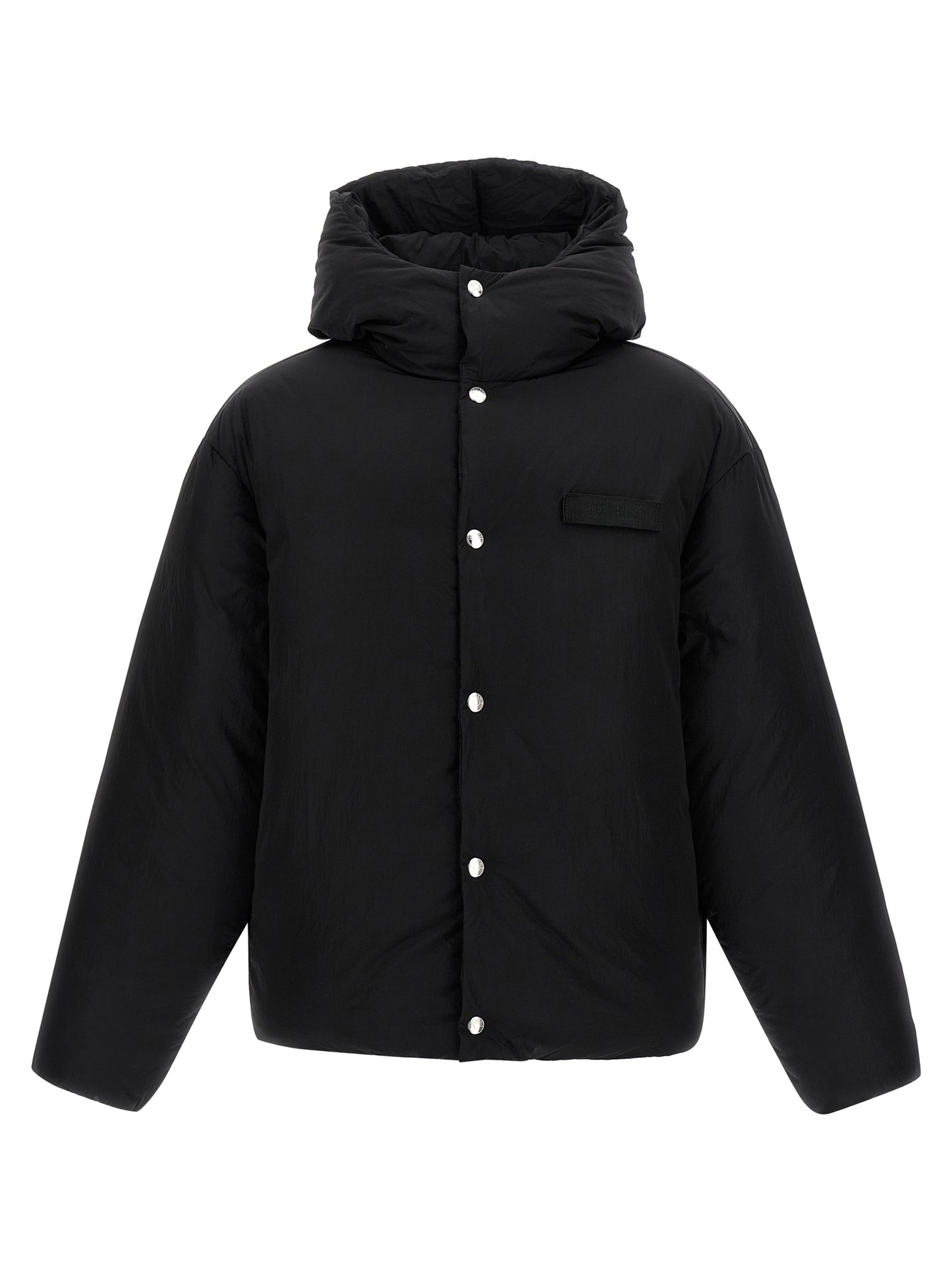 Black Polyamide Full-Length Jacket