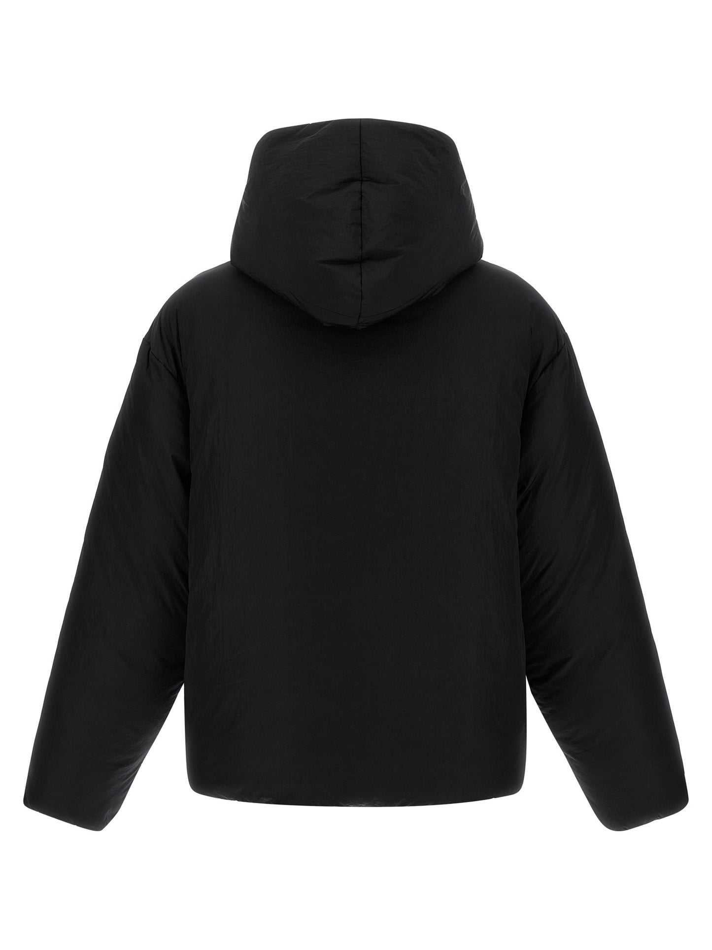 Black Polyamide Full-Length Jacket