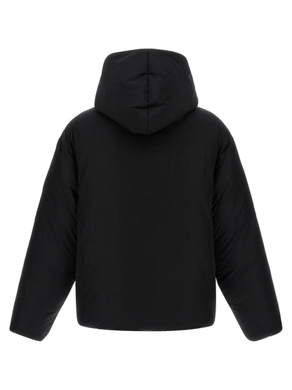 Black Polyamide Full-Length Jacket