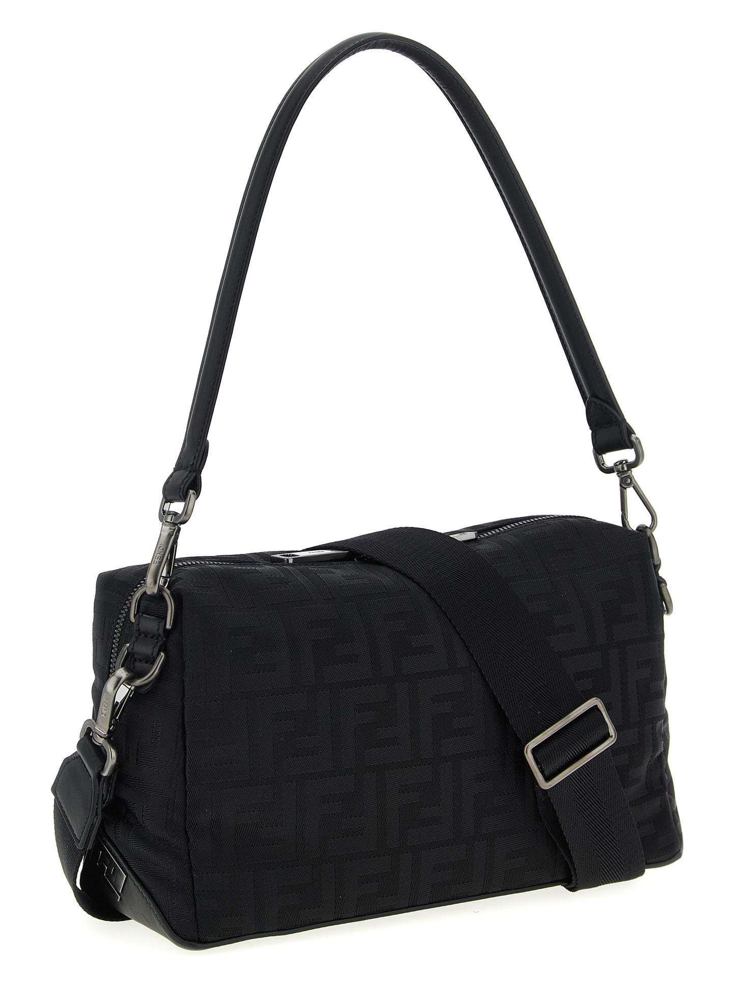 Black Polyamide Shoulder Bag