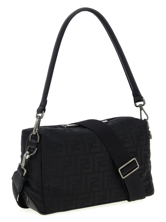 Black Polyamide Shoulder Bag
