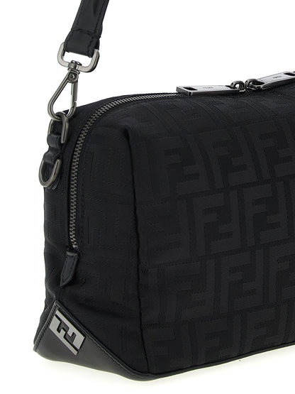 Black Polyamide Shoulder Bag