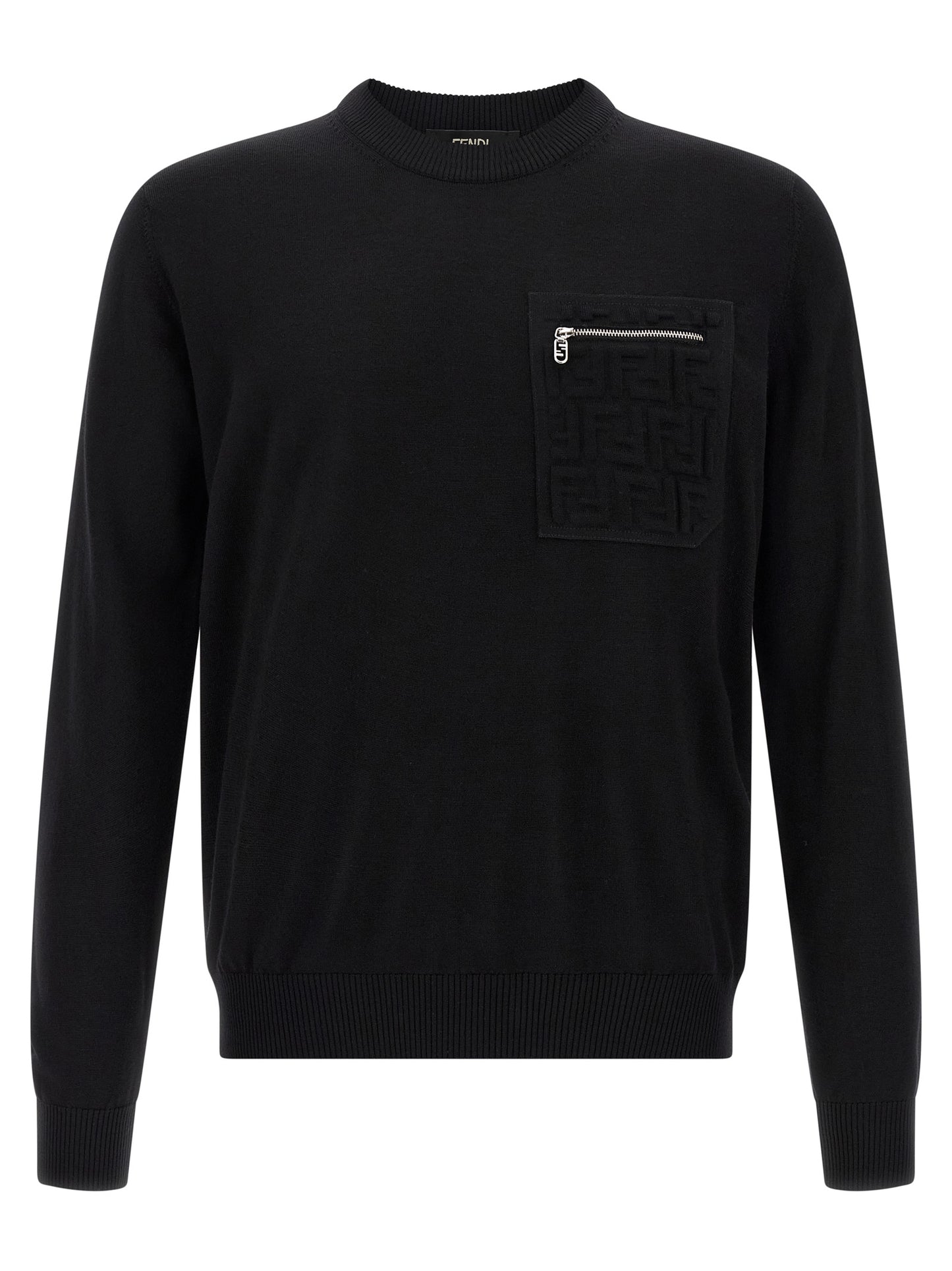 Black Virgin Wool Cardigan