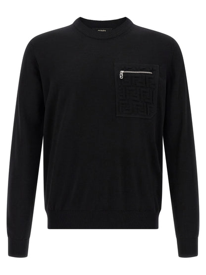 Black Virgin Wool Cardigan