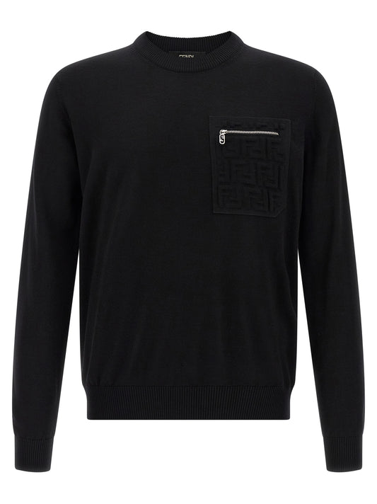 Black Virgin Wool Cardigan