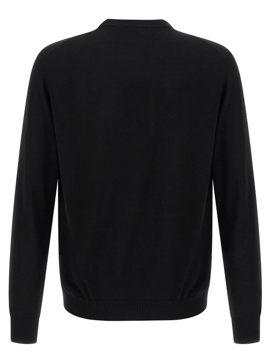 Black Virgin Wool Cardigan