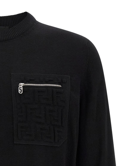 Black Virgin Wool Cardigan