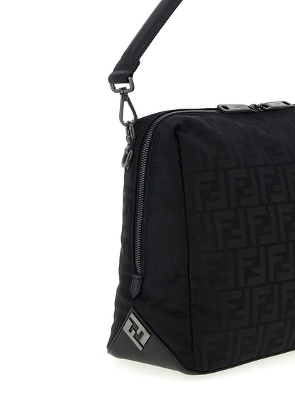 Black Polyamide Shoulder Bag