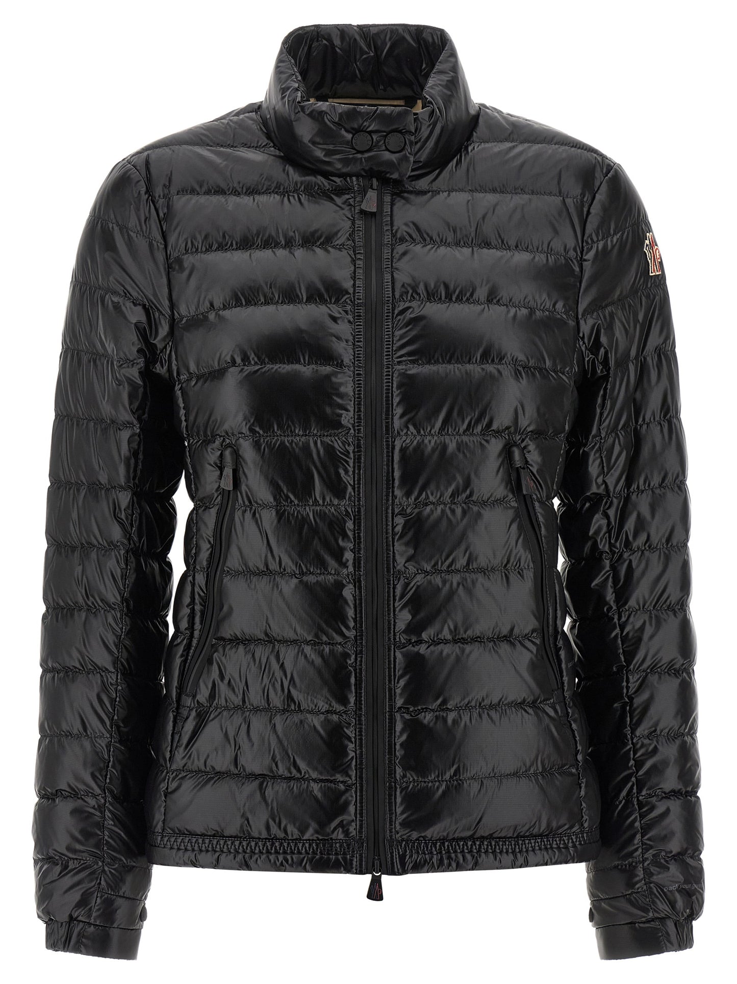 Black Polyamide Full-Length Jacket