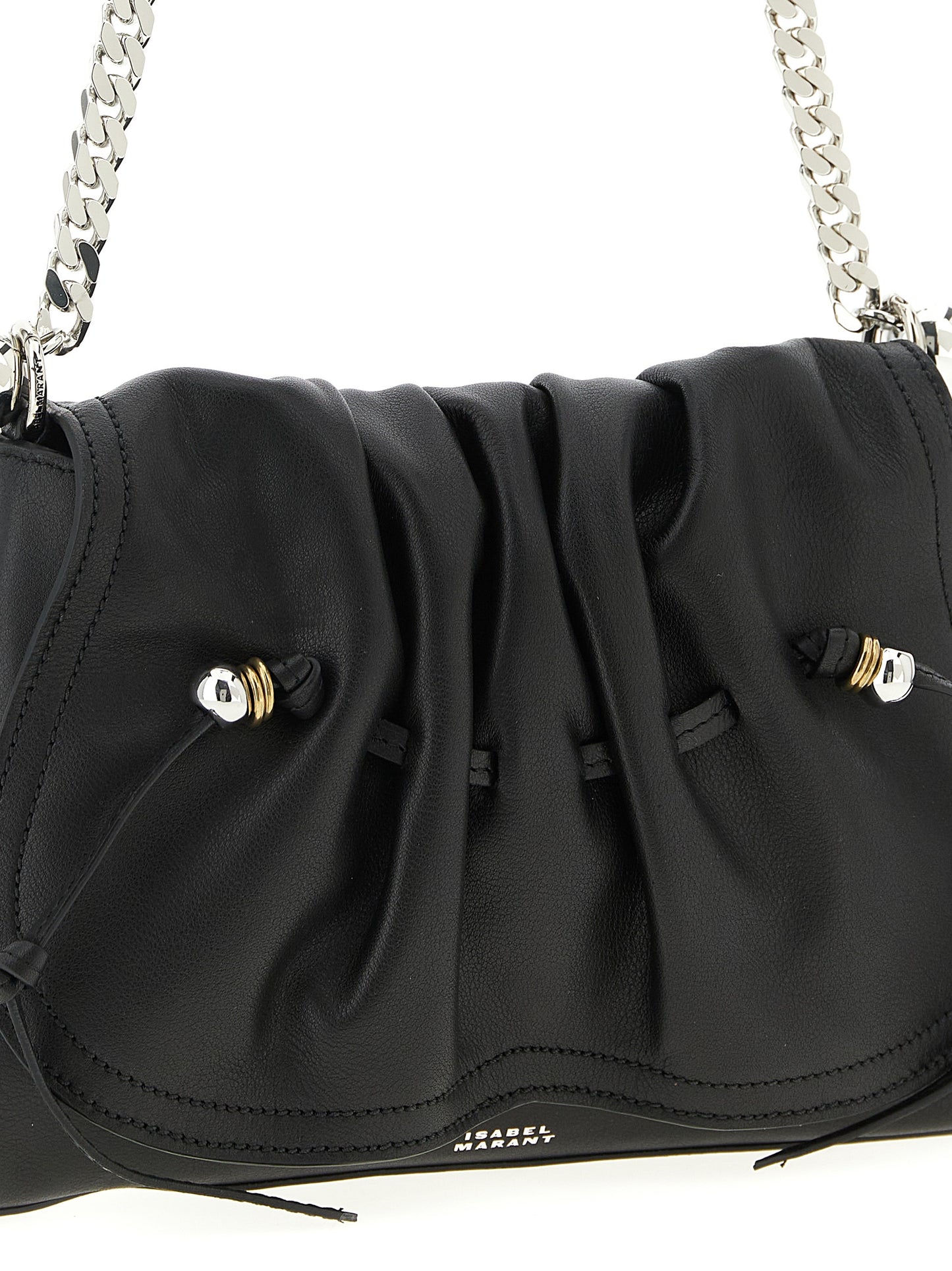 Black Calfskin Shoulder Bag