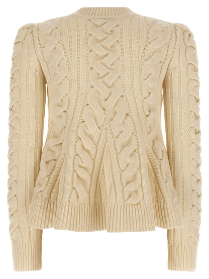 Beige Wool Cardigan