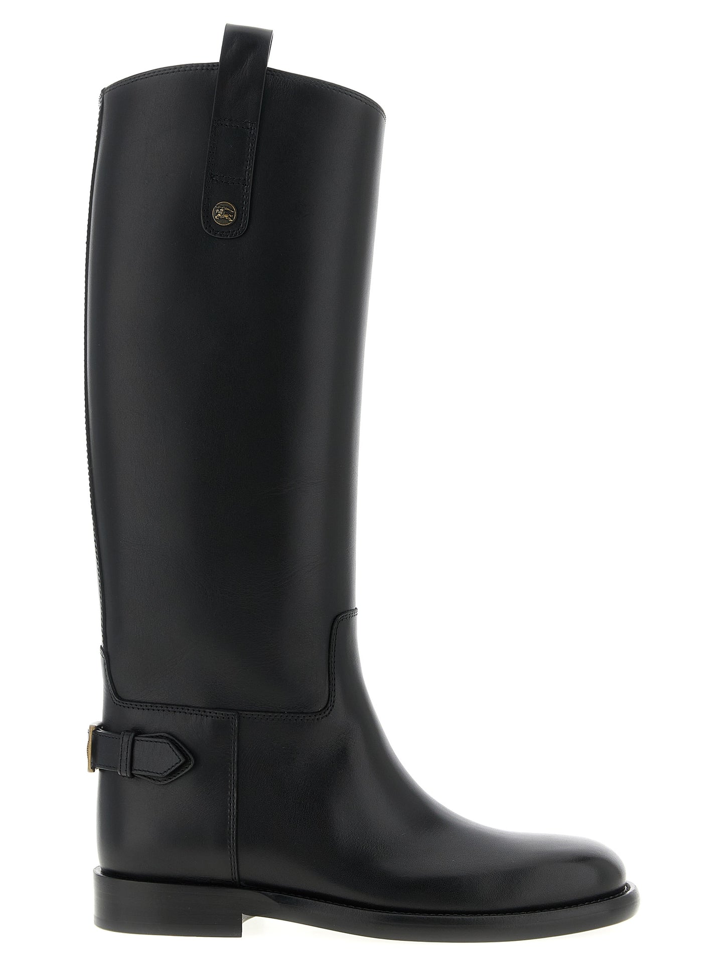 Black Calfskin Over The Knee