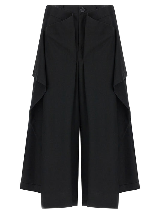 Black Wool Casual Pants