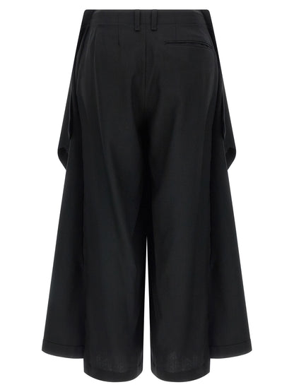 Black Wool Casual Pants