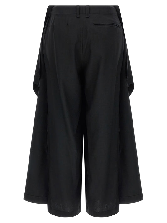Black Wool Casual Pants