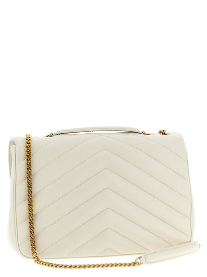 Beige Lamb Leather Shoulder Bag