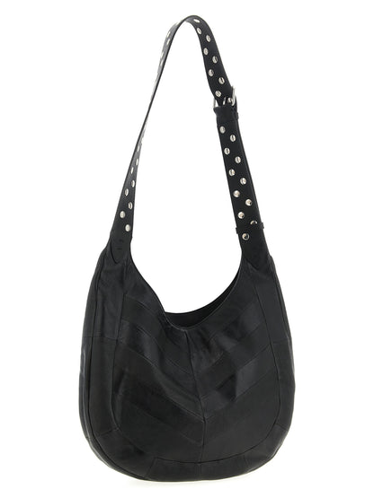 Black Lamb Leather Shoulder Bag