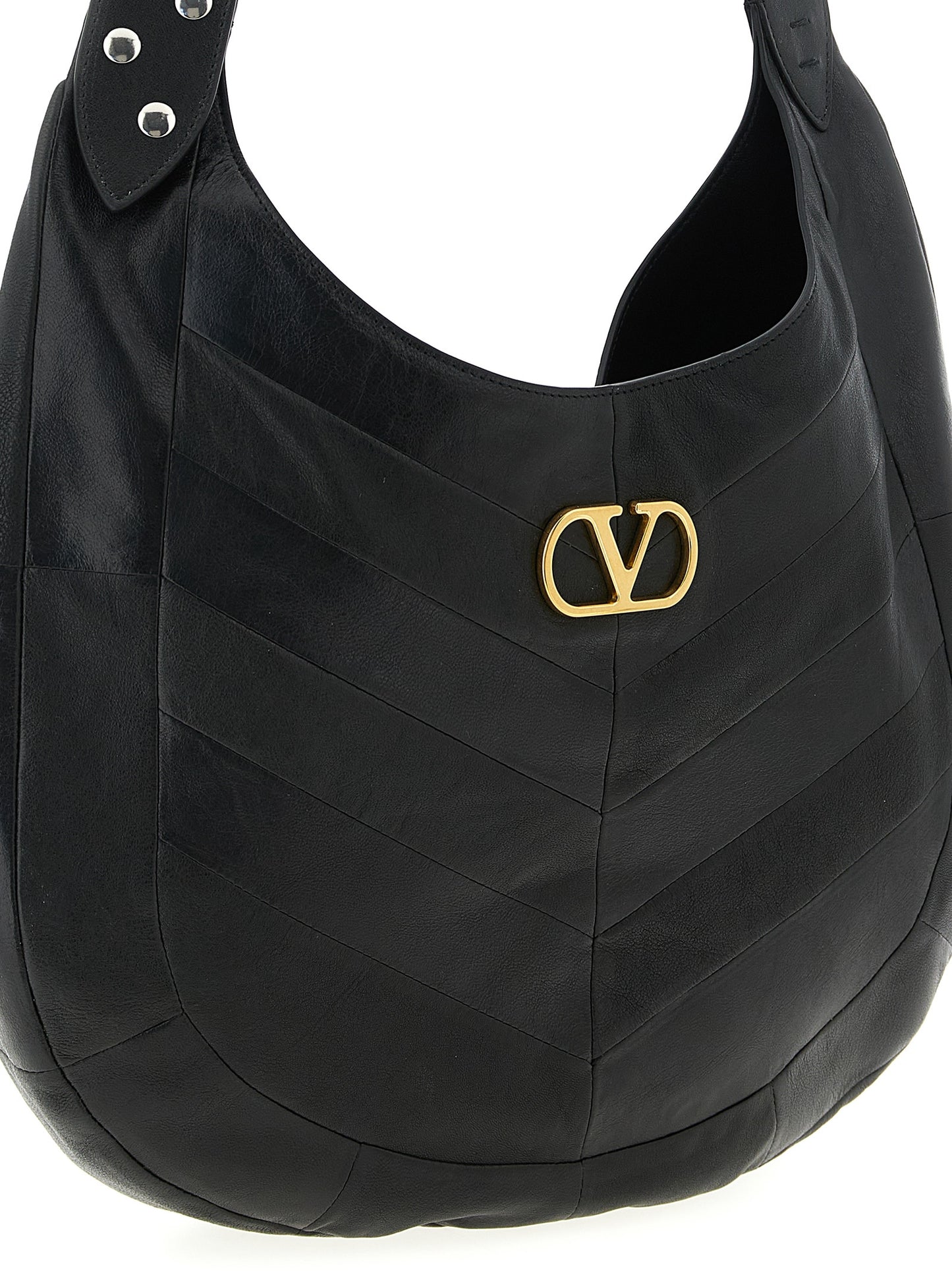 Black Lamb Leather Shoulder Bag