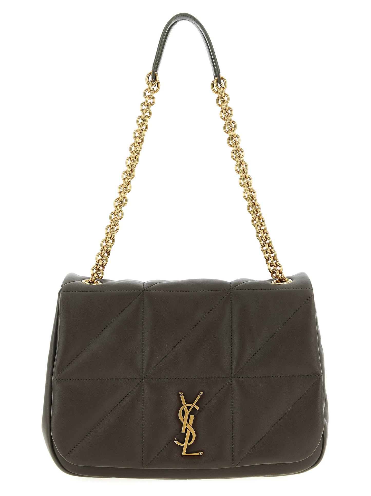 Bicolor Lamb Leather Shoulder Bag