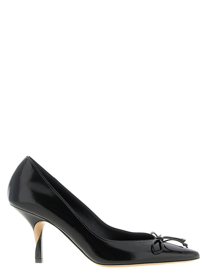 Black Cowhide High Heel Pumps