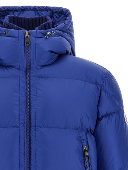 Blue Polyamide Full-Length Jacket