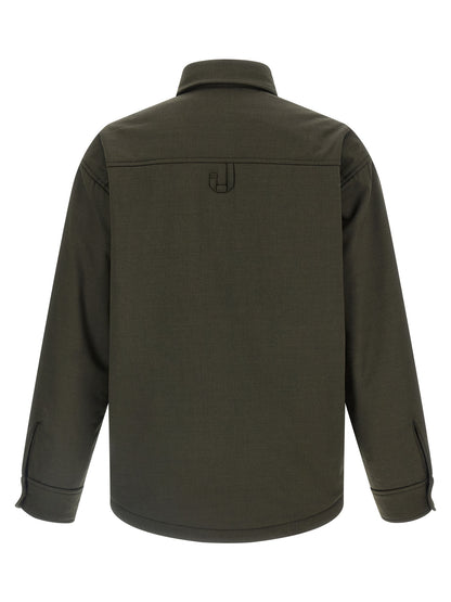 Bicolor Virgin Wool Shell Jacket