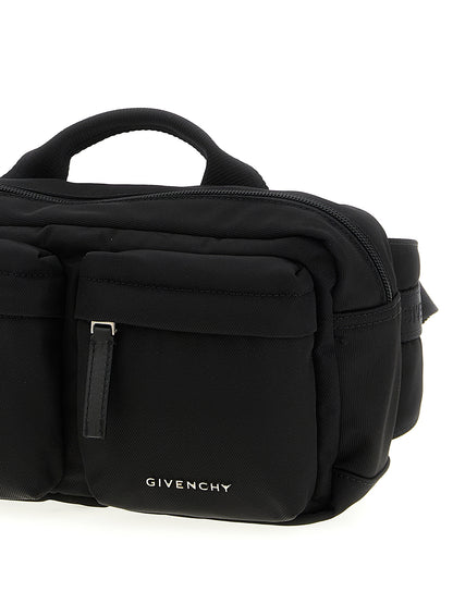 Black Polyamide Crossbody Bag