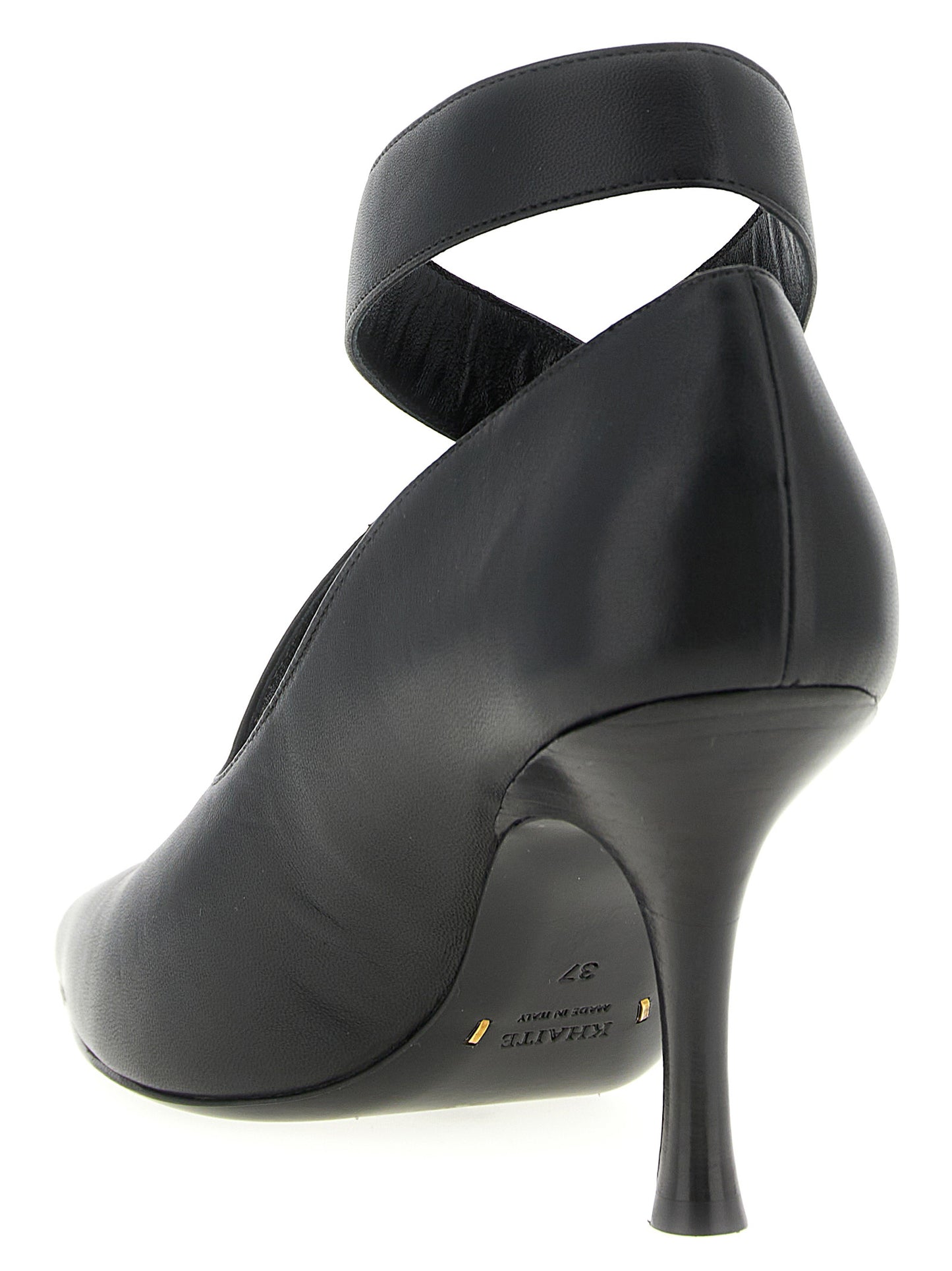 Black Lamb Leather High Heel Pumps