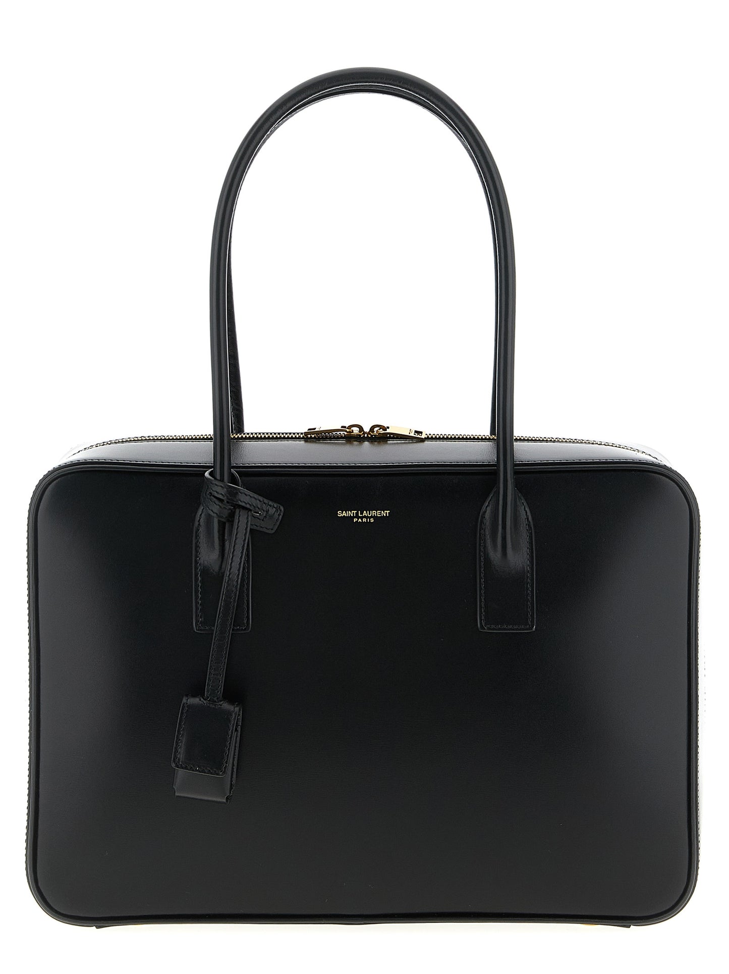 Black Calfskin Shoulder Bag