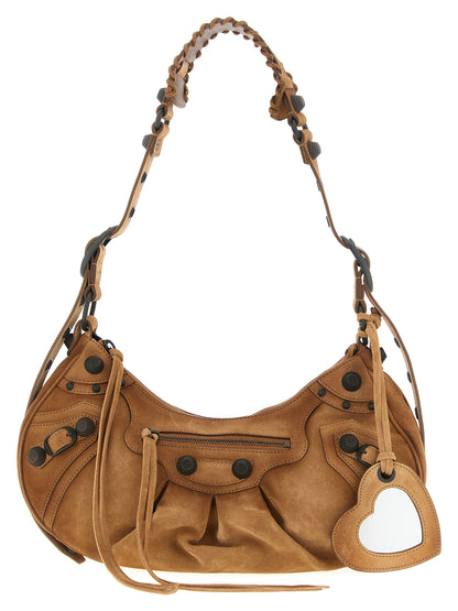 Brown Calfskin Shoulder Bag