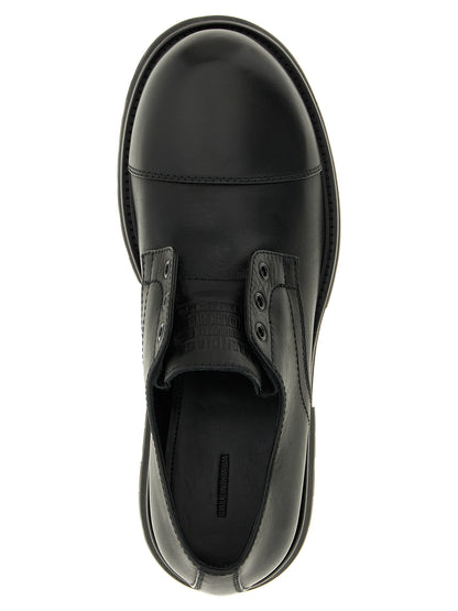 Black Bull Skin Slip-On Loafers