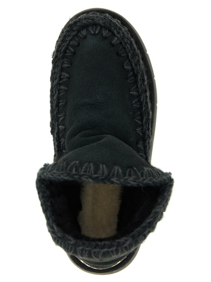 Black Lamb Leather Ankle Boots