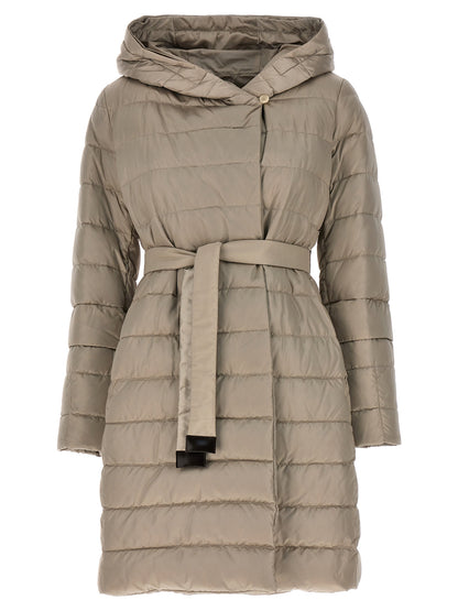 Beige Polyamide Full-Length Jacket