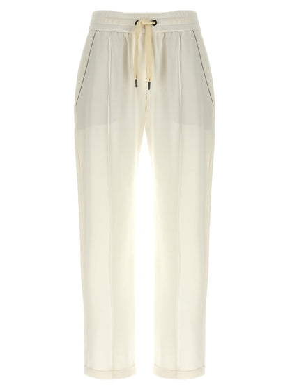White Cotton Joggers (Workout Pants)