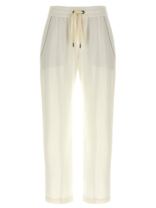 White Cotton Joggers (Workout Pants)