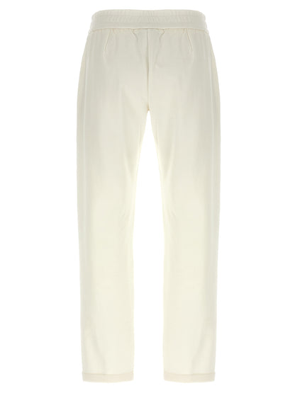 White Cotton Joggers (Workout Pants)